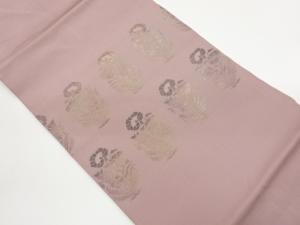 抽象草花模様織出し名古屋帯